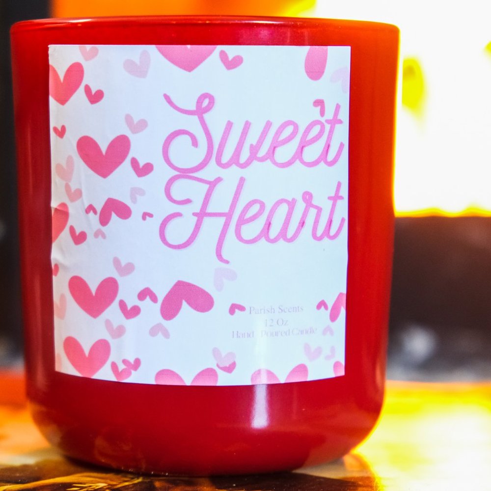 Sweetheart Valentine's Day Candle - A New Orleans Candle by Parish Scents 12 oz